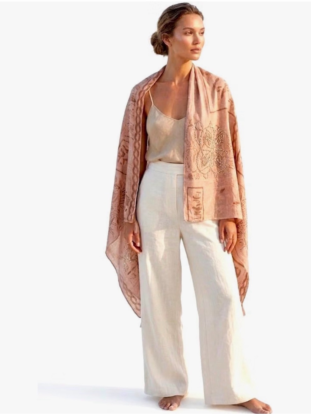 Boho Embroidered Scarf Summer Sun Protection Fashion Wrap